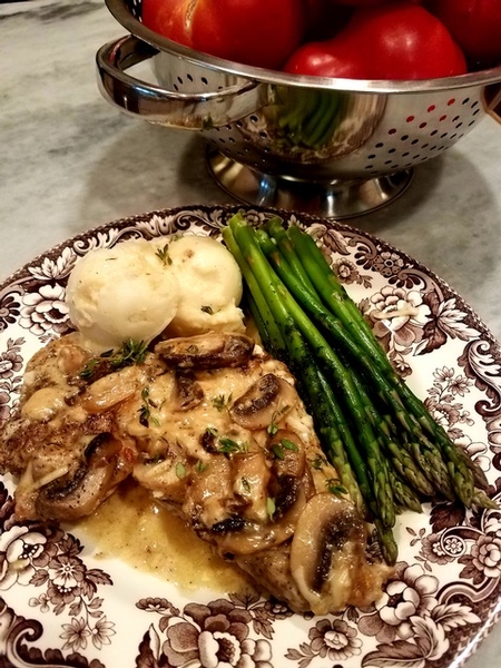 PARMESAN-ASIAGO MUSHROOM CHICKEN